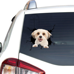 Cavachon Crack Window Decal Custom 3d Car Decal Vinyl Aesthetic Decal Funny Stickers Home Decor Gift Ideas Car Vinyl Decal Sticker Window Decals, Peel and Stick Wall Decals