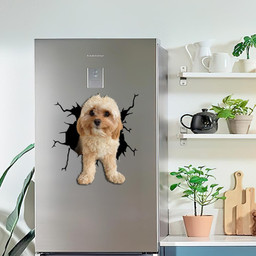 Cavapoo Crack Window Decal Custom 3d Car Decal Vinyl Aesthetic Decal Funny Stickers Home Decor Gift Ideas Car Vinyl Decal Sticker Window Decals, Peel and Stick Wall Decals