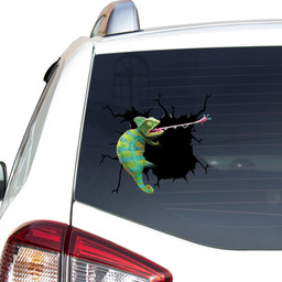 Chameleon Crack Window Decal Custom 3d Car Decal Vinyl Aesthetic Decal Funny Stickers Home Decor Gift Ideas Car Vinyl Decal Sticker Window Decals, Peel and Stick Wall Decals