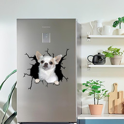 Chihuahua Dog Breeds Dogs Puppy Crack Window Decal Custom 3d Car Decal Vinyl Aesthetic Decal Funny Stickers Cute Gift Ideas Ae10337 Car Vinyl Decal Sticker Window Decals, Peel and Stick Wall Decals