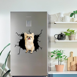 Chihuahua Dog Breeds Dogs Puppy Crack Window Decal Custom 3d Car Decal Vinyl Aesthetic Decal Funny Stickers Cute Gift Ideas Ae10332 Car Vinyl Decal Sticker Window Decals, Peel and Stick Wall Decals