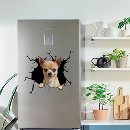 Chihuahua Dog Breeds Dogs Puppy Crack Window Decal Custom 3d Car Decal Vinyl Aesthetic Decal Funny Stickers Cute Gift Ideas Ae10333 Car Vinyl Decal Sticker Window Decals, Peel and Stick Wall Decals