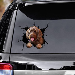 Cockapoo Crack Window Decal Custom 3d Car Decal Vinyl Aesthetic Decal Funny Stickers Cute Gift Ideas Ae10359 Car Vinyl Decal Sticker Window Decals, Peel and Stick Wall Decals