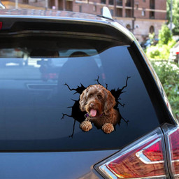Cockapoo Crack Window Decal Custom 3d Car Decal Vinyl Aesthetic Decal Funny Stickers Cute Gift Ideas Ae10359 Car Vinyl Decal Sticker Window Decals, Peel and Stick Wall Decals 12x12IN 2PCS
