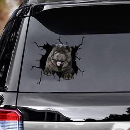 Chow Chow Crack Window Decal Custom 3d Car Decal Vinyl Aesthetic Decal Funny Stickers Cute Gift Ideas Ae10351 Car Vinyl Decal Sticker Window Decals, Peel and Stick Wall Decals