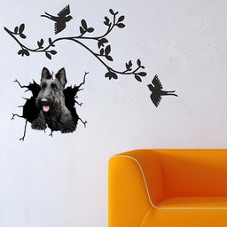 Cottish Terrier Crack Window Decal Custom 3d Car Decal Vinyl Aesthetic Decal Funny Stickers Home Decor Gift Ideas Car Vinyl Decal Sticker Window Decals, Peel and Stick Wall Decals