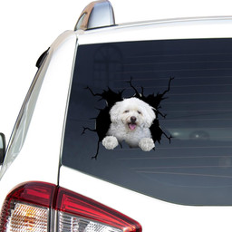 Cockapoo Crack Window Decal Custom 3d Car Decal Vinyl Aesthetic Decal Funny Stickers Cute Gift Ideas Ae10360 Car Vinyl Decal Sticker Window Decals, Peel and Stick Wall Decals