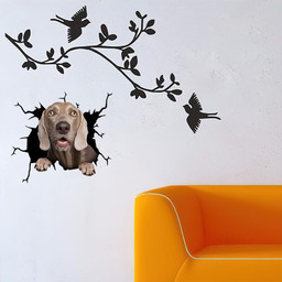 Dachshund Dog Breeds Dogs Decal Crack Stickers For For Dads Car Vinyl Decal Sticker Window Decals, Peel and Stick Wall Decals