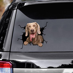 Dachshund Dog Breeds Dogs Decal Crack Stickers Gift Dog Lover Car Vinyl Decal Sticker Window Decals, Peel and Stick Wall Decals