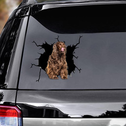 Cocker Spaniel Crack Window Decal Custom 3d Car Decal Vinyl Aesthetic Decal Funny Stickers Home Decor Gift Ideas Car Vinyl Decal Sticker Window Decals, Peel and Stick Wall Decals