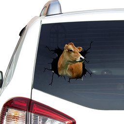 Cow Crack Window Decal Custom 3d Car Decal Vinyl Aesthetic Decal Funny Stickers Home Decor Gift Ideas Car Vinyl Decal Sticker Window Decals, Peel and Stick Wall Decals