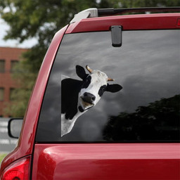 Cow Crack Window Decal Custom 3d Car Decal Vinyl Aesthetic Decal Funny Stickers Cute Gift Ideas Ae10386 Car Vinyl Decal Sticker Window Decals, Peel and Stick Wall Decals 18x18IN 2PCS