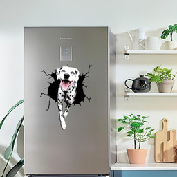Dalmatian Crack Window Decal Custom 3d Car Decal Vinyl Aesthetic Decal Funny Stickers Cute Gift Ideas Ae10422 Car Vinyl Decal Sticker Window Decals, Peel and Stick Wall Decals