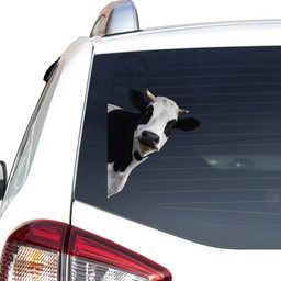 Cow Crack Window Decal Custom 3d Car Decal Vinyl Aesthetic Decal Funny Stickers Cute Gift Ideas Ae10386 Car Vinyl Decal Sticker Window Decals, Peel and Stick Wall Decals