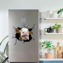 Cow Crack Window Decal Custom 3d Car Decal Vinyl Aesthetic Decal Funny Stickers Cute Gift Ideas Ae10385 Car Vinyl Decal Sticker Window Decals, Peel and Stick Wall Decals