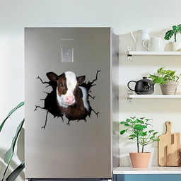 Dairy Cow Crack Window Decal Custom 3d Car Decal Vinyl Aesthetic Decal Funny Stickers Cute Gift Ideas Ae10415 Car Vinyl Decal Sticker Window Decals, Peel and Stick Wall Decals