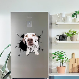 Dalmatian Crack Window Decal Custom 3d Car Decal Vinyl Aesthetic Decal Funny Stickers Home Decor Gift Ideas Car Vinyl Decal Sticker Window Decals, Peel and Stick Wall Decals