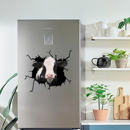 Dairy Cow Crack Window Decal Custom 3d Car Decal Vinyl Aesthetic Decal Funny Stickers Cute Gift Ideas Ae10419 Car Vinyl Decal Sticker Window Decals, Peel and Stick Wall Decals