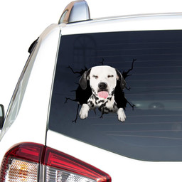 Dalmatians Crack Window Decal Custom 3d Car Decal Vinyl Aesthetic Decal Funny Stickers Home Decor Gift Ideas Car Vinyl Decal Sticker Window Decals, Peel and Stick Wall Decals