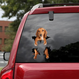 Dachshund Dog Decal Crack Sticker Pack Nice Small Stickers Mothers Day Ideas Car Vinyl Decal Sticker Window Decals, Peel and Stick Wall Decals 18x18IN 2PCS