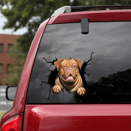 Dogue De Bordeaux Crack Window Decal Custom 3d Car Decal Vinyl Aesthetic Decal Funny Stickers Home Decor Gift Ideas Car Vinyl Decal Sticker Window Decals, Peel and Stick Wall Decals 18x18IN 2PCS