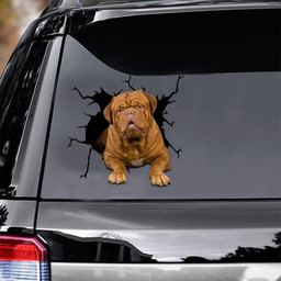 Dogues De Bordeaux Crack Window Decal Custom 3d Car Decal Vinyl Aesthetic Decal Funny Stickers Cute Gift Ideas Ae10446 Car Vinyl Decal Sticker Window Decals, Peel and Stick Wall Decals