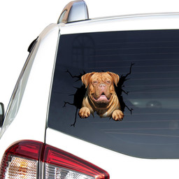 Dogue De Bordeaux Crack Window Decal Custom 3d Car Decal Vinyl Aesthetic Decal Funny Stickers Home Decor Gift Ideas Car Vinyl Decal Sticker Window Decals, Peel and Stick Wall Decals