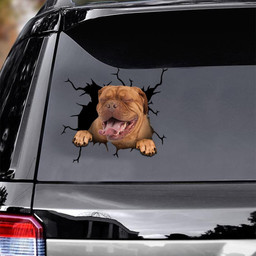 Dogues De Bordeaux Crack Window Decal Custom 3d Car Decal Vinyl Aesthetic Decal Funny Stickers Cute Gift Ideas Ae10445 Car Vinyl Decal Sticker Window Decals, Peel and Stick Wall Decals