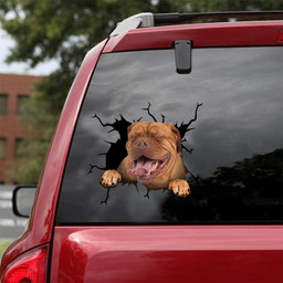Dogues De Bordeaux Crack Window Decal Custom 3d Car Decal Vinyl Aesthetic Decal Funny Stickers Cute Gift Ideas Ae10445 Car Vinyl Decal Sticker Window Decals, Peel and Stick Wall Decals 18x18IN 2PCS