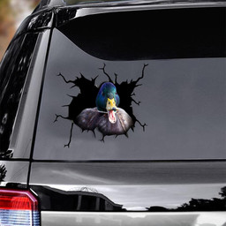 Duck Crack Window Decal Custom 3d Car Decal Vinyl Aesthetic Decal Funny Stickers Home Decor Gift Ideas Car Vinyl Decal Sticker Window Decals, Peel and Stick Wall Decals