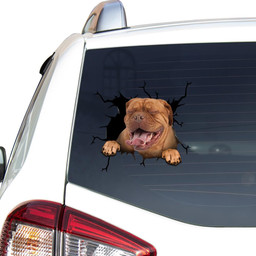 Dogues De Bordeaux Crack Window Decal Custom 3d Car Decal Vinyl Aesthetic Decal Funny Stickers Cute Gift Ideas Ae10445 Car Vinyl Decal Sticker Window Decals, Peel and Stick Wall Decals