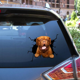Dogue De Bordeaux Crack Window Decal Custom 3d Car Decal Vinyl Aesthetic Decal Funny Stickers Cute Gift Ideas Ae10442 Car Vinyl Decal Sticker Window Decals, Peel and Stick Wall Decals 12x12IN 2PCS