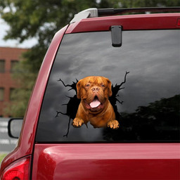 Dogue De Bordeaux Crack Window Decal Custom 3d Car Decal Vinyl Aesthetic Decal Funny Stickers Cute Gift Ideas Ae10442 Car Vinyl Decal Sticker Window Decals, Peel and Stick Wall Decals 18x18IN 2PCS