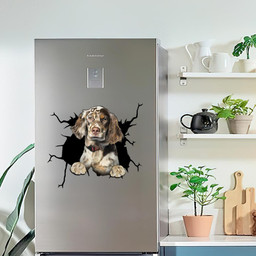 English Setter Crack Window Decal Custom 3d Car Decal Vinyl Aesthetic Decal Funny Stickers Home Decor Gift Ideas Car Vinyl Decal Sticker Window Decals, Peel and Stick Wall Decals
