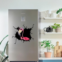 Flamingo Crack Window Decal Custom 3d Car Decal Vinyl Aesthetic Decal Funny Stickers Home Decor Gift Ideas Car Vinyl Decal Sticker Window Decals, Peel and Stick Wall Decals
