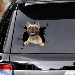 French Bulldog Dog Breeds Dogs Puppy Decal Crack Ideas For Dog Lover Car Vinyl Decal Sticker Window Decals, Peel and Stick Wall Decals
