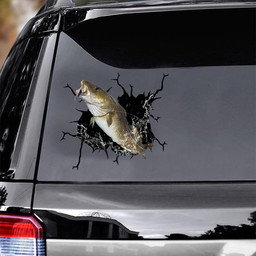 Fish Crack Window Decal Custom 3d Car Decal Vinyl Aesthetic Decal Funny Stickers Home Decor Gift Ideas Car Vinyl Decal Sticker Window Decals, Peel and Stick Wall Decals