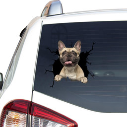 French Bulldog Dog Breeds Dogs Puppy Decal Crack Ideas For Dog Lover Car Vinyl Decal Sticker Window Decals, Peel and Stick Wall Decals