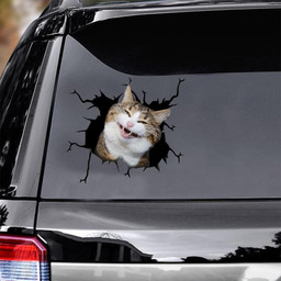Funny Cats Crack Window Decal Custom 3d Car Decal Vinyl Aesthetic Decal Funny Stickers Cute Gift Ideas Ae10508 Car Vinyl Decal Sticker Window Decals, Peel and Stick Wall Decals