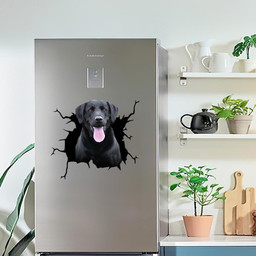 Funny Labrador Dog Crack Decal Sticker Funny For Men Car Vinyl Decal Sticker Window Decals, Peel and Stick Wall Decals