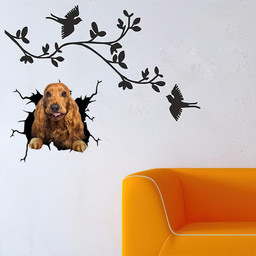 Cocker Spaniel Crack Window Decal Custom 3d Car Decal Vinyl Aesthetic Decal Funny Stickers Cute Gift Ideas Ae10367 Car Vinyl Decal Sticker Window Decals, Peel and Stick Wall Decals