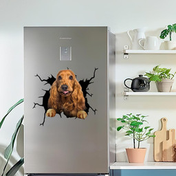 Cocker Spaniel Crack Window Decal Custom 3d Car Decal Vinyl Aesthetic Decal Funny Stickers Cute Gift Ideas Ae10367 Car Vinyl Decal Sticker Window Decals, Peel and Stick Wall Decals