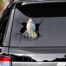 Funny Sharks Crack Window Decal Custom 3d Car Decal Vinyl Aesthetic Decal Funny Stickers Home Decor Gift Ideas Car Vinyl Decal Sticker Window Decals, Peel and Stick Wall Decals
