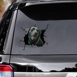 Funny Labrador Dog Crack Decal Sticker Cute For Men Car Vinyl Decal Sticker Window Decals, Peel and Stick Wall Decals
