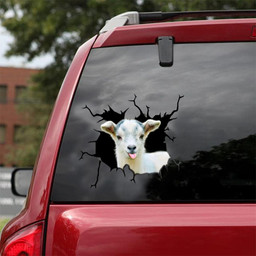 Goat Crack Window Decal Custom 3d Car Decal Vinyl Aesthetic Decal Funny Stickers Home Decor Gift Ideas Car Vinyl Decal Sticker Window Decals, Peel and Stick Wall Decals 18x18IN 2PCS