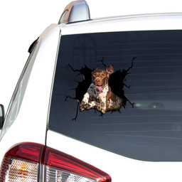 German Shorthaired Pointer Crack Window Decal Custom 3d Car Decal Vinyl Aesthetic Decal Funny Stickers Home Decor Gift Ideas Car Vinyl Decal Sticker Window Decals, Peel and Stick Wall Decals