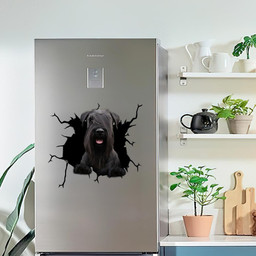 Giant Schnauzer Crack Window Decal Custom 3d Car Decal Vinyl Aesthetic Decal Funny Stickers Home Decor Gift Ideas Car Vinyl Decal Sticker Window Decals, Peel and Stick Wall Decals