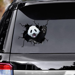 Giant Panda Crack Window Decal Custom 3d Car Decal Vinyl Aesthetic Decal Funny Stickers Home Decor Gift Ideas Car Vinyl Decal Sticker Window Decals, Peel and Stick Wall Decals