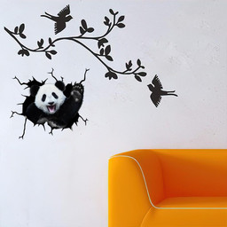 Giant Panda Crack Window Decal Custom 3d Car Decal Vinyl Aesthetic Decal Funny Stickers Home Decor Gift Ideas Car Vinyl Decal Sticker Window Decals, Peel and Stick Wall Decals