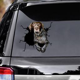 German Shorthaired Pointer Crack Window Decal Custom 3d Car Decal Vinyl Aesthetic Decal Funny Stickers Cute Gift Ideas Ae10550 Car Vinyl Decal Sticker Window Decals, Peel and Stick Wall Decals